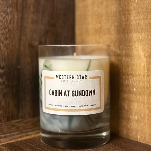 Cabin at Sundown Candle